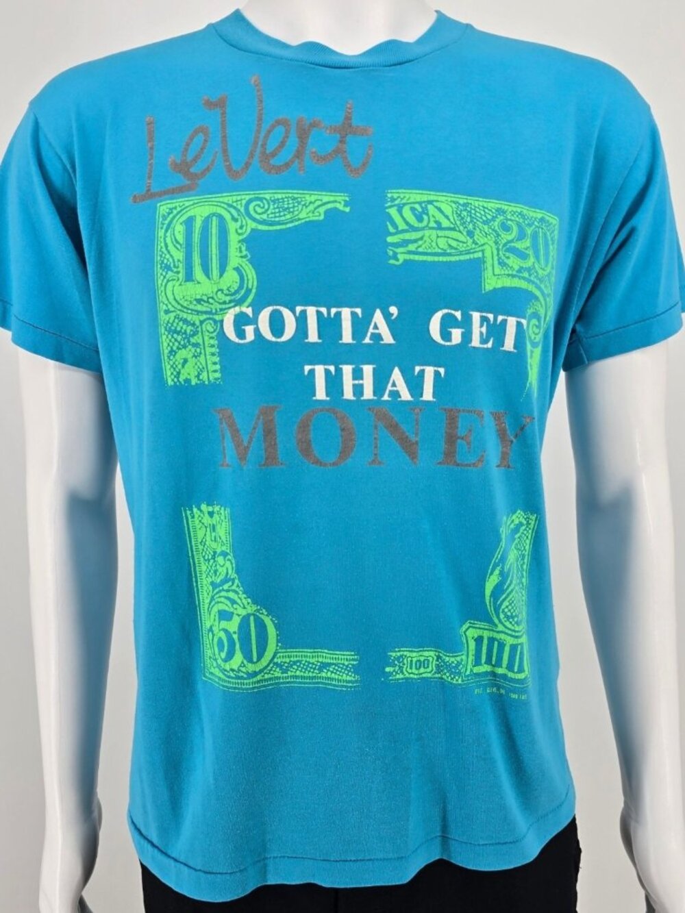 Vintage 1980s Screen Stars Levert Gotta' Get That Money R&B Soul T-Shirt (L)